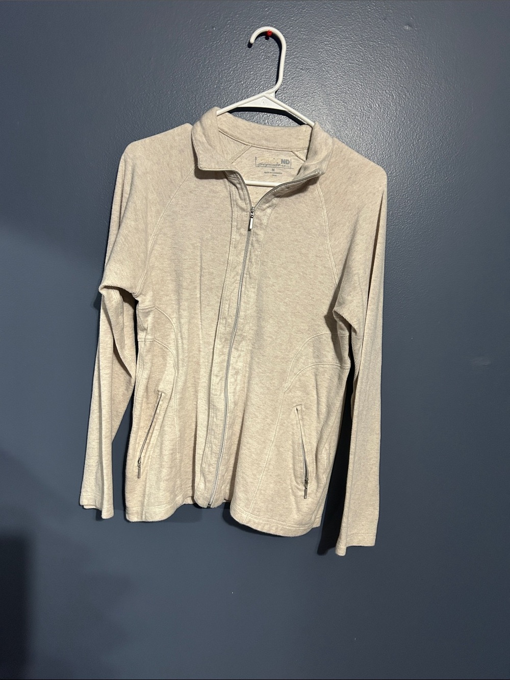 Light Beige Girls' Zip-Up Jacket - Kids Shirts & Tops
